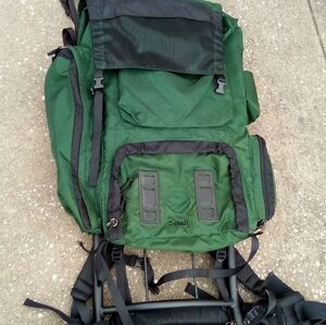 Durable Green Backpack with Black Accents by Daneli